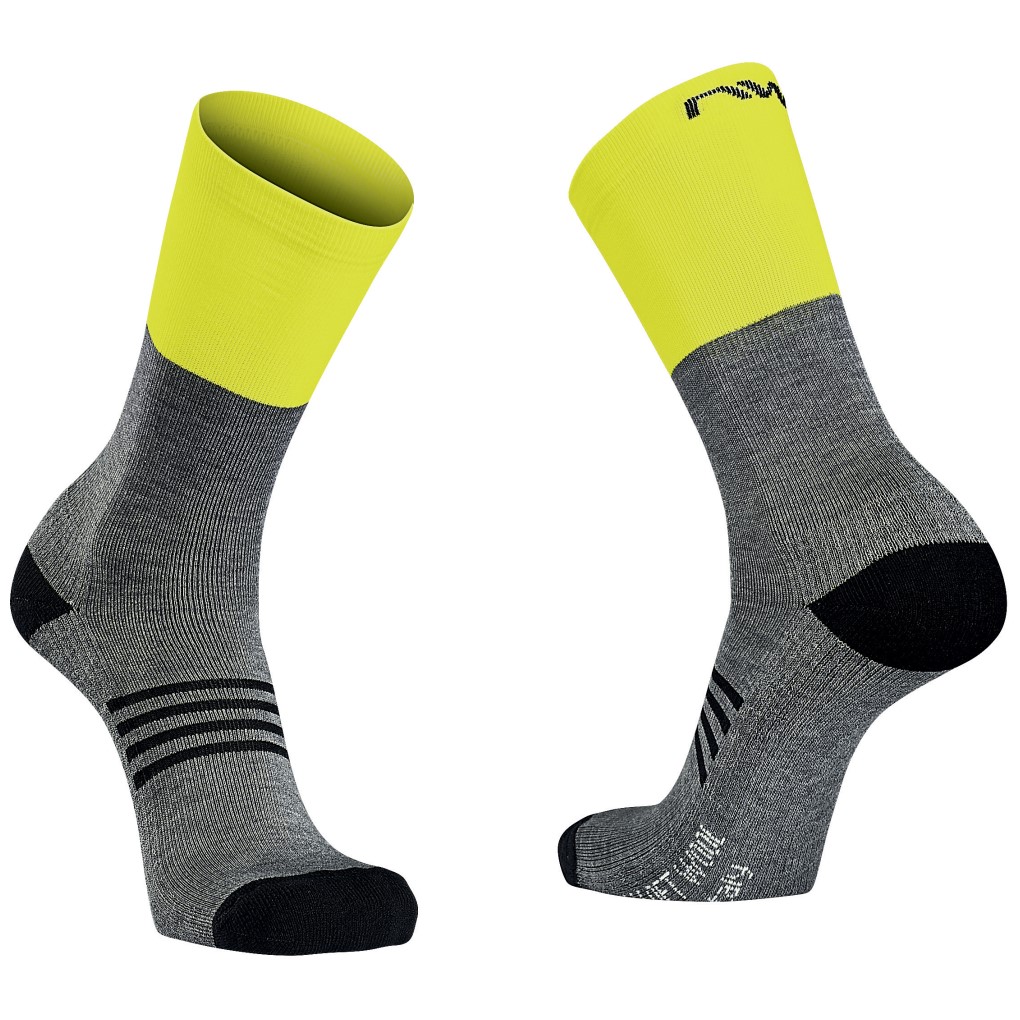 Calcetn Alto Northwave EXTREME PRO Gris-Amarillo Fluo 2024-25