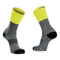 Calcetn Alto Northwave EXTREME PRO Gris-Amarillo Fluo 2024-25