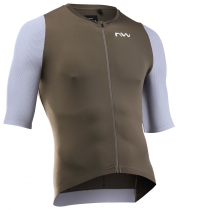 MAILLOT NORTHWAVE MANGA CORTA EXTREME EVO MARR�N-GRIS HIELO