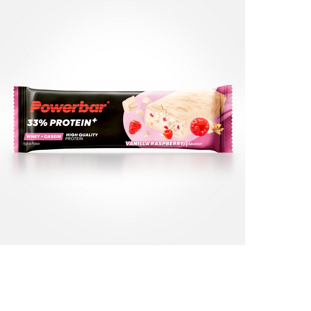 BarrasPowerBar ProteinPlus 33% Baunilha Framboesa 10 unidades