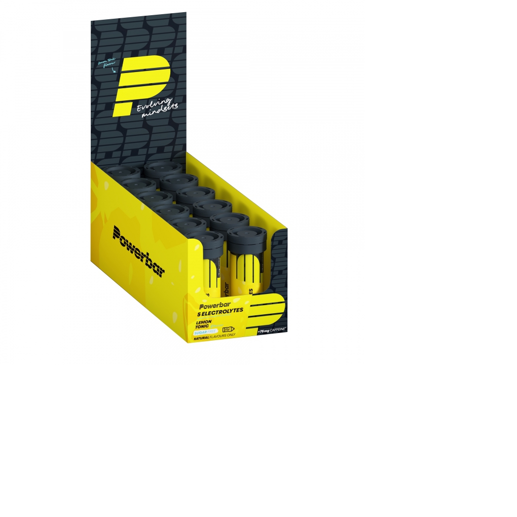 PowerBar Tubo 5 Electrolitos Lim�n Cafe�na 12 unidades