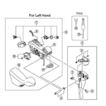 EJE DE PALANCA Y ANILLO E SHIMANO ST-6700 IZQUERDA