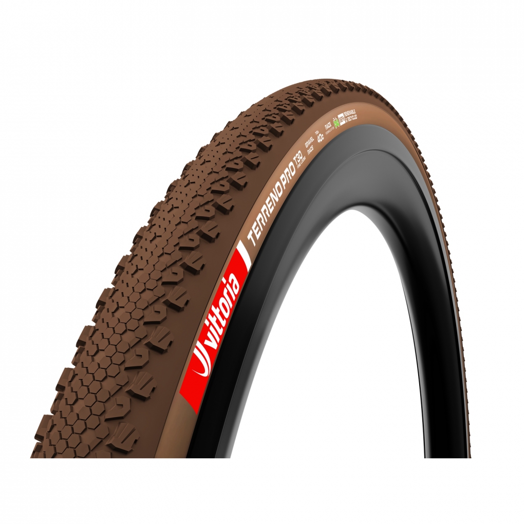 Cubierta Gravel vittoria TERRENO PRO T30 Fine Loose 700X45 TLR Hookless Natural-Brown